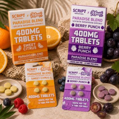 Script Botanicals Paradise Blend Cat's Claw Chewable Tablets