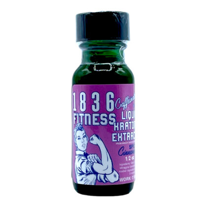 1836 Kratom Caffeinated Cinnamon Extract Kratom Shot, 35mg, 15mL