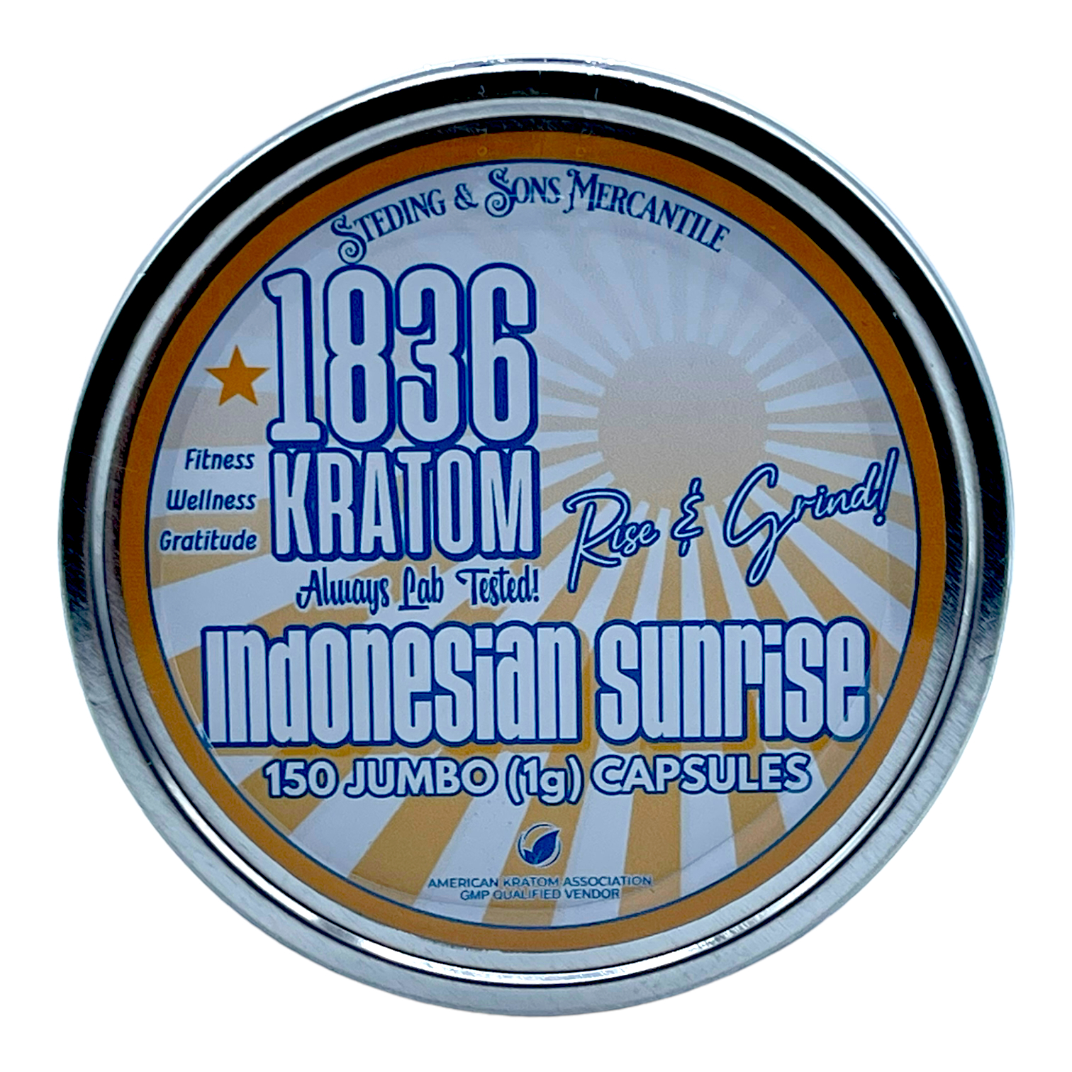 1836 Kratom White Indonesian Sunrise Kratom Jumbo Capsules - for Sleep