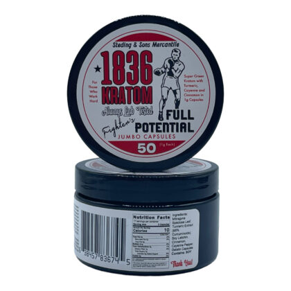 1836 Kratom Green Fighters Full Potential Premium Kratom Capsules