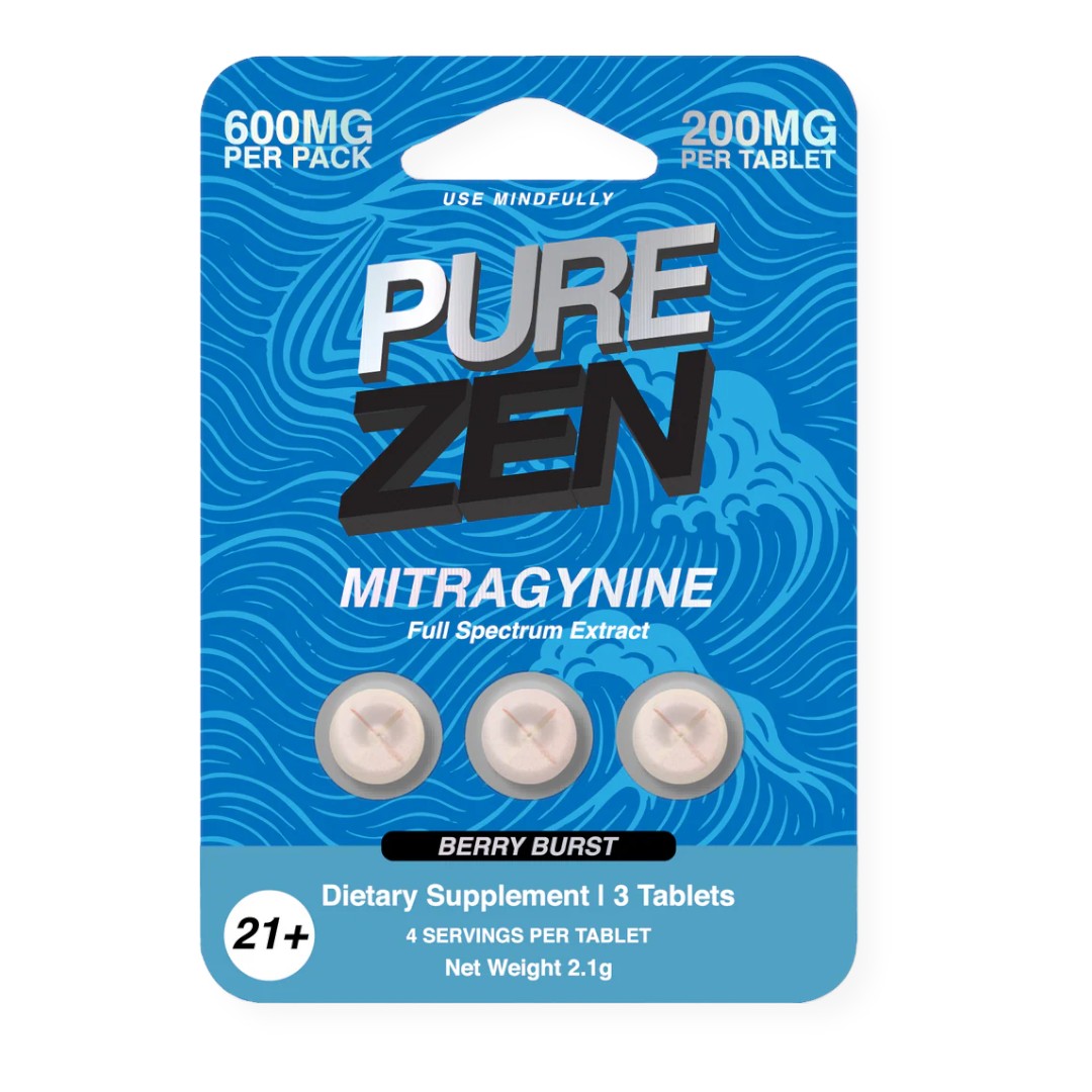 Pure Zen Flavored Kratom Tablets 200mg x 3ct - Image 2