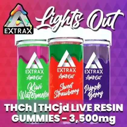 Delta Extrax THCh THCjd Lights Out Gummies 3500mg