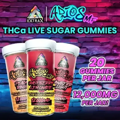 Delta Extrax THCa Live Sugar 12000mg Gummies - Adios MF
