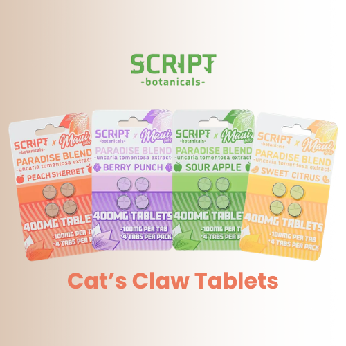 Script Botanicals Paradise Blend Cat's Claw Chewable Tablets - Image 2