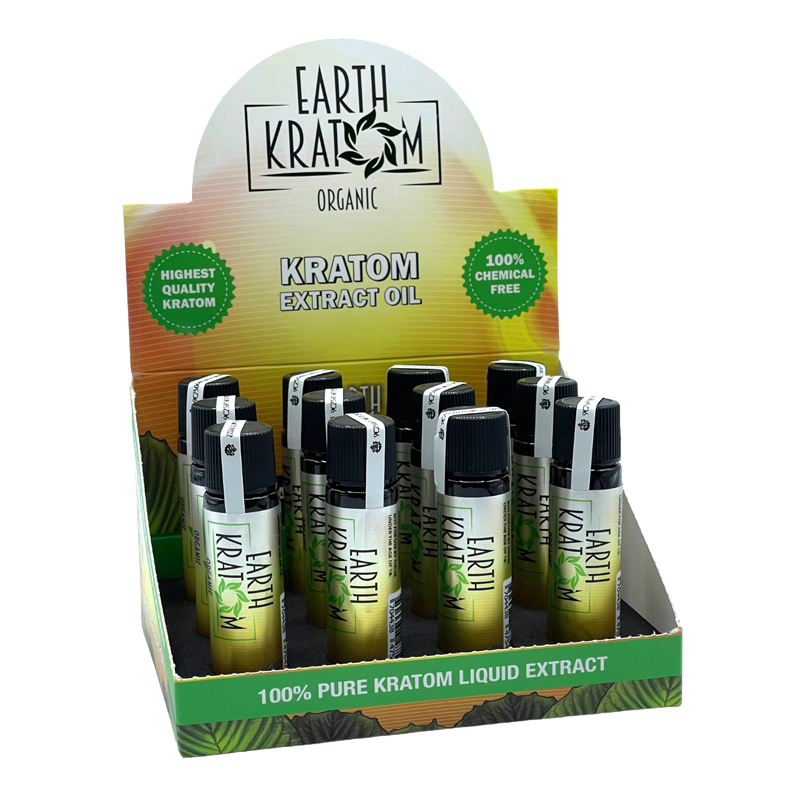 Earth Kratom Maeng Da Kratom Extract Shot, 12mL - front view