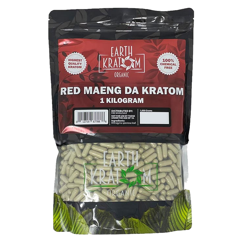 Earth Kratom Red Maeng Da Kratom Capsule - front view