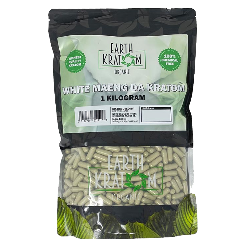 Earth Kratom White Maeng Da Kratom Capsule - front view