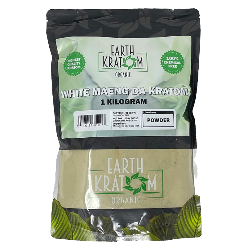 Earth Kratom White Maeng Da Kratom Powder - powder packaging