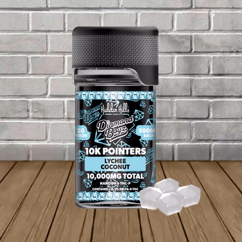 Hidden Hills Diamond Boyz 10K Pointers THC Gummies 20ct 10000mg