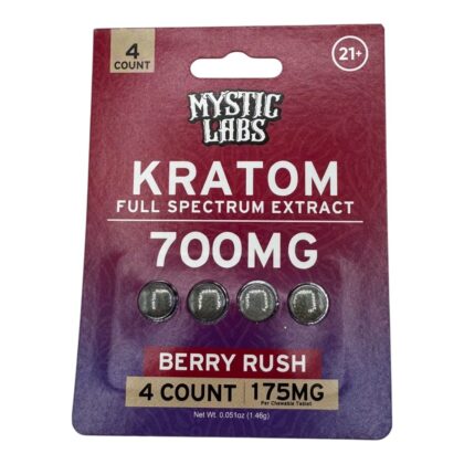 Mystic Labs Kratom Tablets, 175mg x 4ct