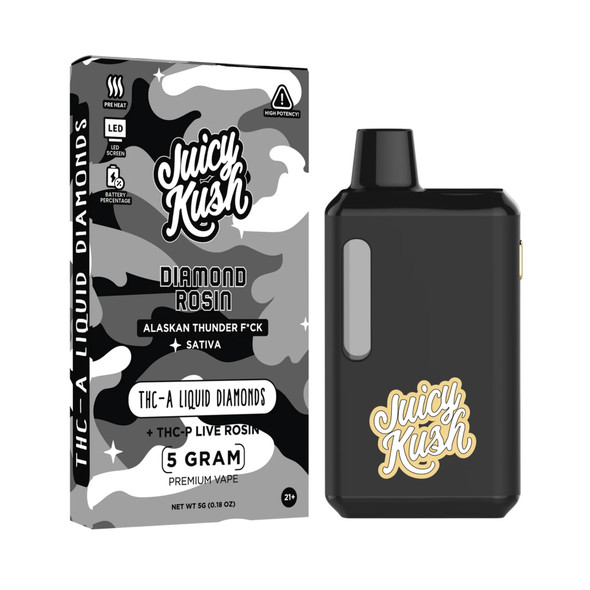 Juicy Kush THCA Liquid Diamonds + THC-P Live Rosin 5G Disposable Vape Pen