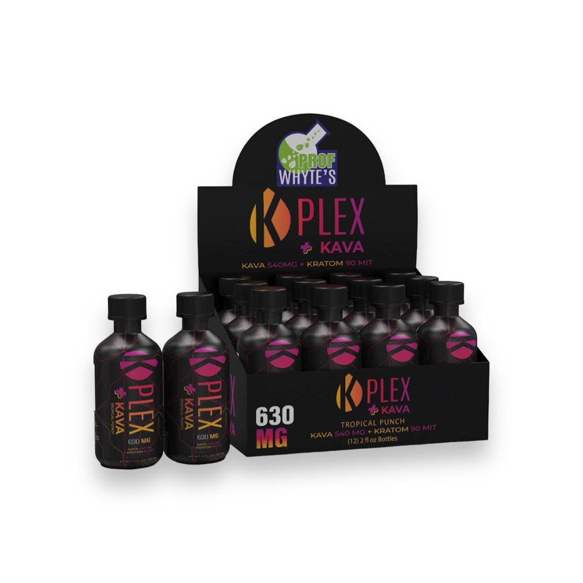K Plex + Kava Tropical Punch Shot 630mg 2oz - Tropical box
