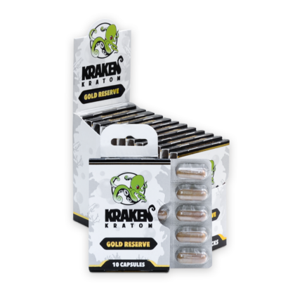 Kraken Kratom Gold Reserve Capsules, 10ct