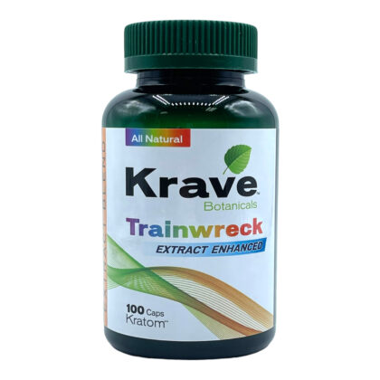 Krave Trainwreck Extract Blend Enhanced Kratom Capsule, 100ct