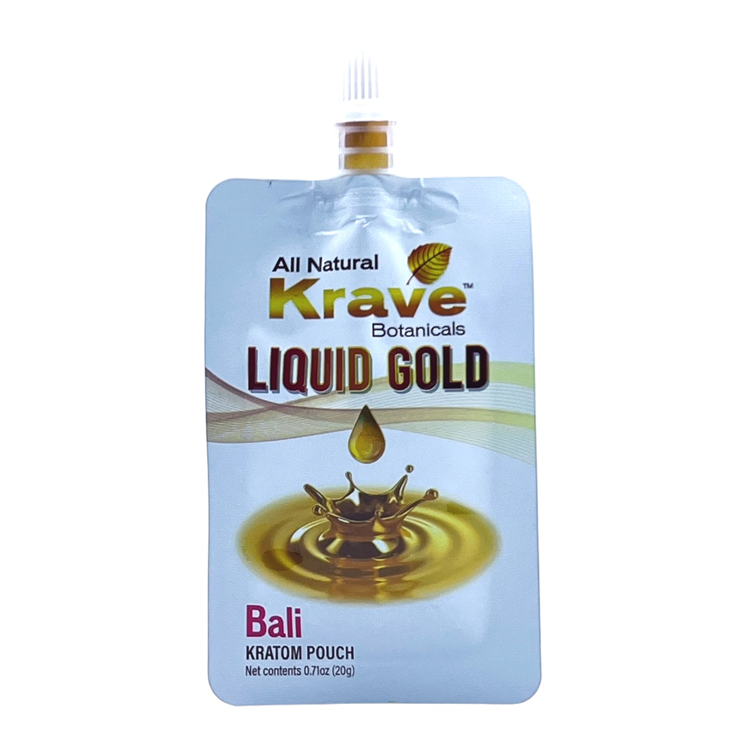 Krave Kratom Extract Liquid Gold Pouch Bali 20g - pouch