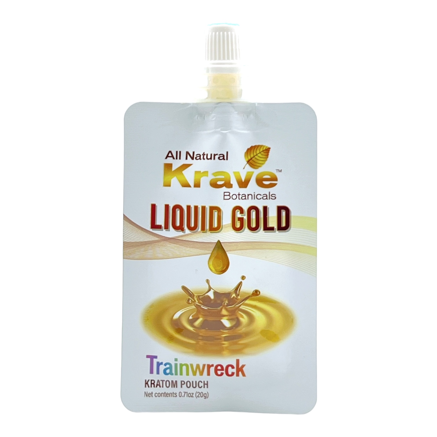 Krave Kratom Extract Liquid Gold Pouch Trainwreck 20g - pouch
