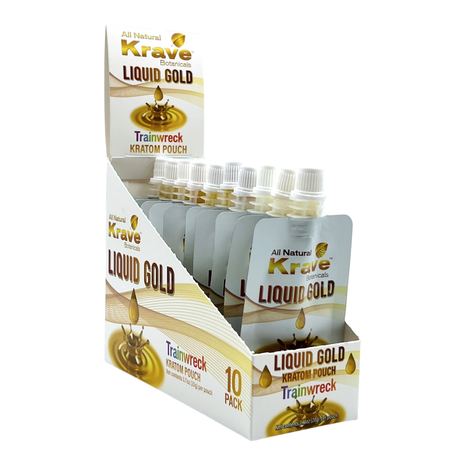Krave Kratom Extract Liquid Gold Pouch Trainwreck 20g - for Energy