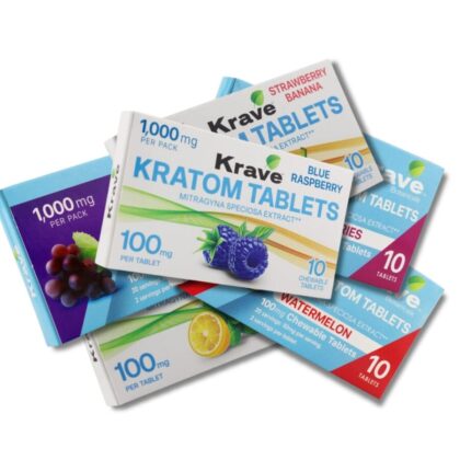 Krave Kratom Extract Chewable Tablets 100mg x 10ct
