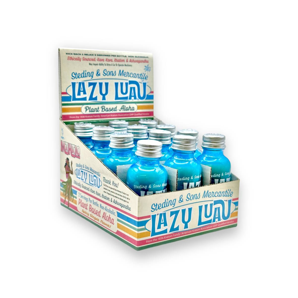 Lazy Luau Kava Kratom & Ashwagandha 30ml - box