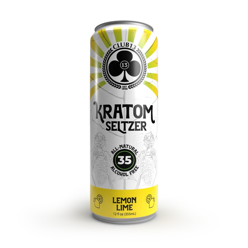 Club 13 Kratom Seltzer 35MIT 12oz - Lemon Lime