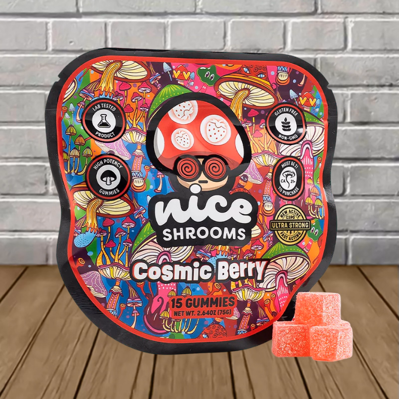 Nice Shrooms High Potency Mushroom Gummies - Berry