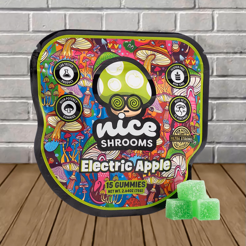 Nice Shrooms High Potency Mushroom Gummies - Apple