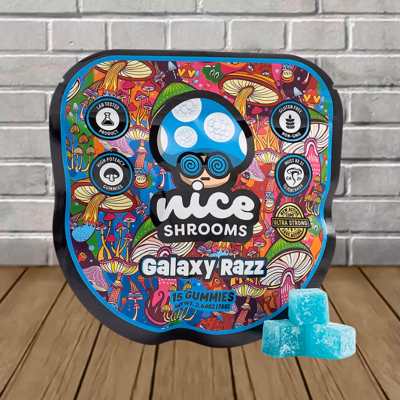 Nice Shrooms High Potency Mushroom Gummies - for Euphoria