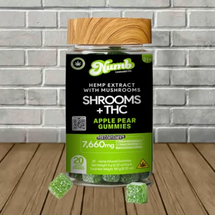 Numb Cannabis Co Live Resin Shrooms + THC Gummies