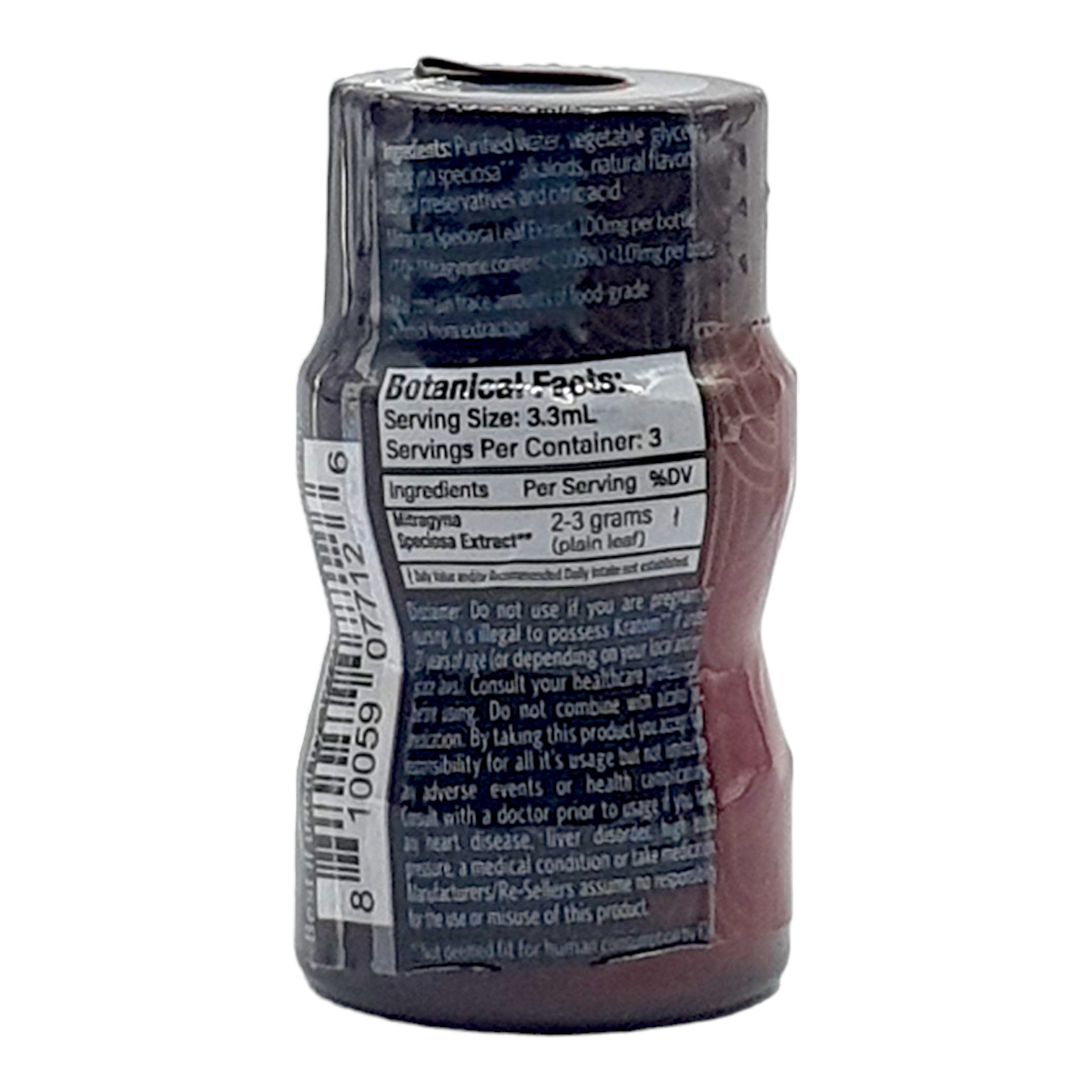 Krave Jule Kratom Extract Shot Original, 100mg, 10mL - shot packaging