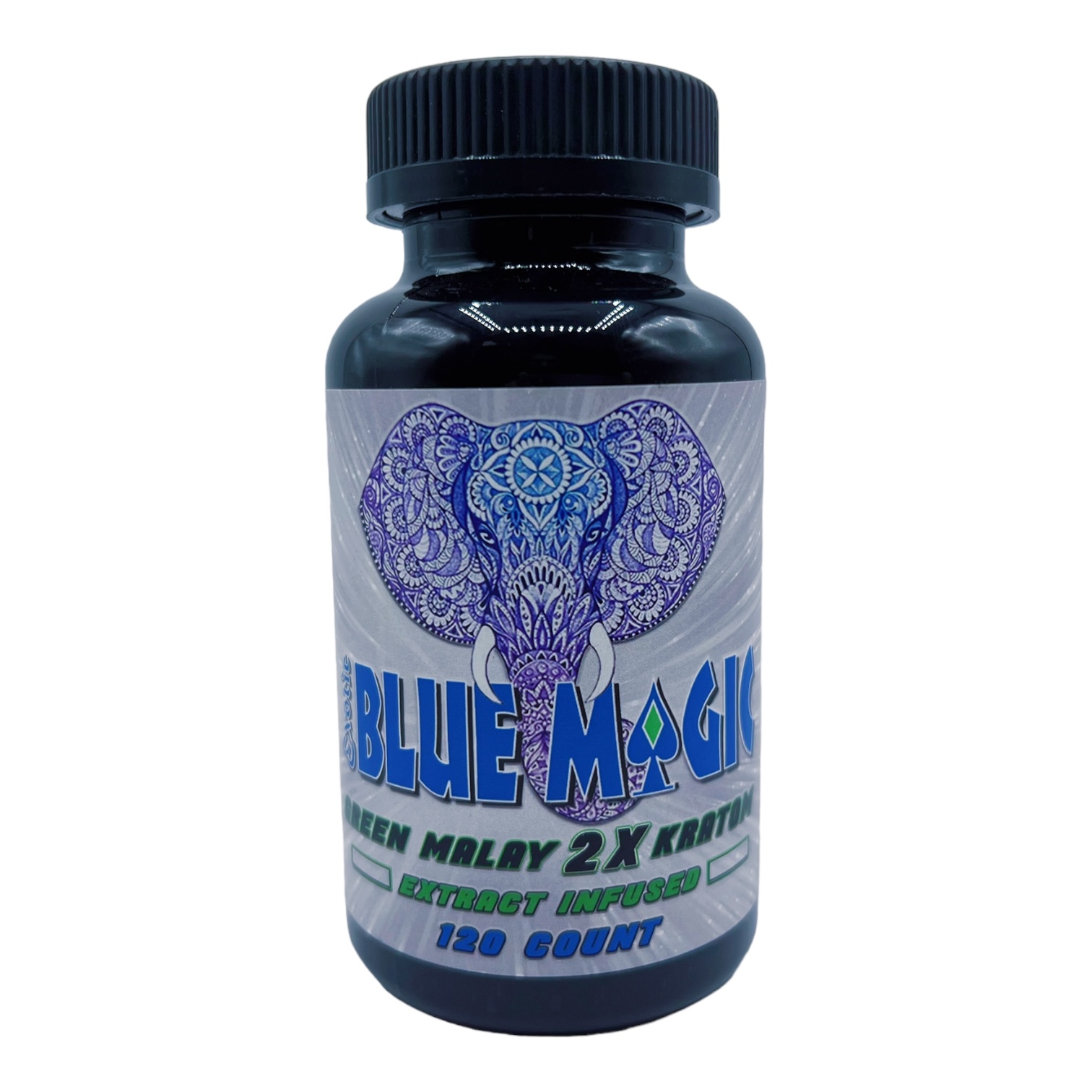 Blue Magic Green Malay 2X Kratom Capsule, 60ct