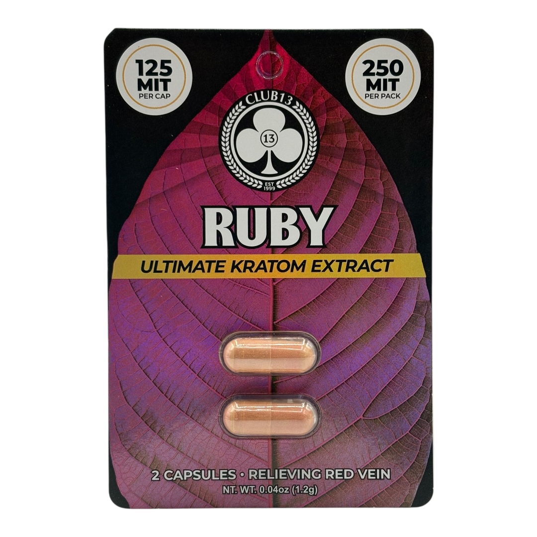 Club 13 Ultimate Kratom Extract Capsules 125 MIT x 2ct - for Energy
