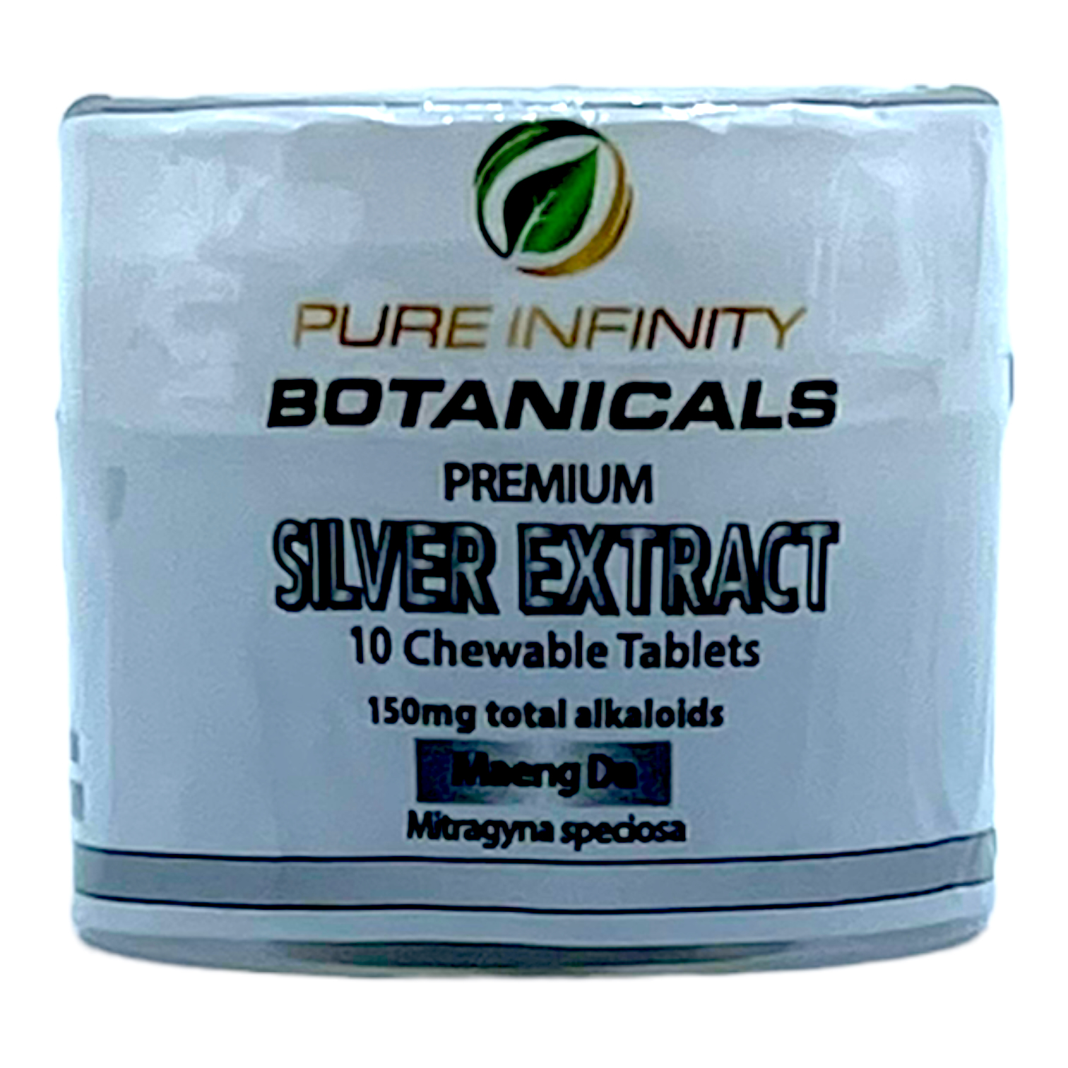 Pure Infinity Kratom Extract Silver Maeng Da Tablets 10ct - Image 2