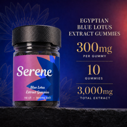 Serene Egyptian Blue Lotus Extract Gummies - 300mg Per Gummy