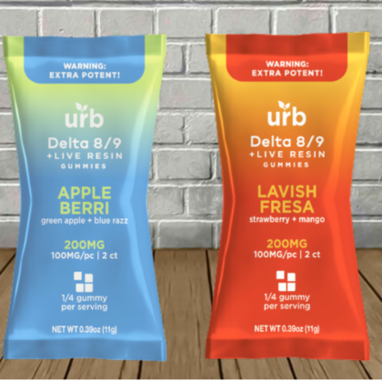 Urb D8 | D9 Live Resin Gummies 200mg - 2ct