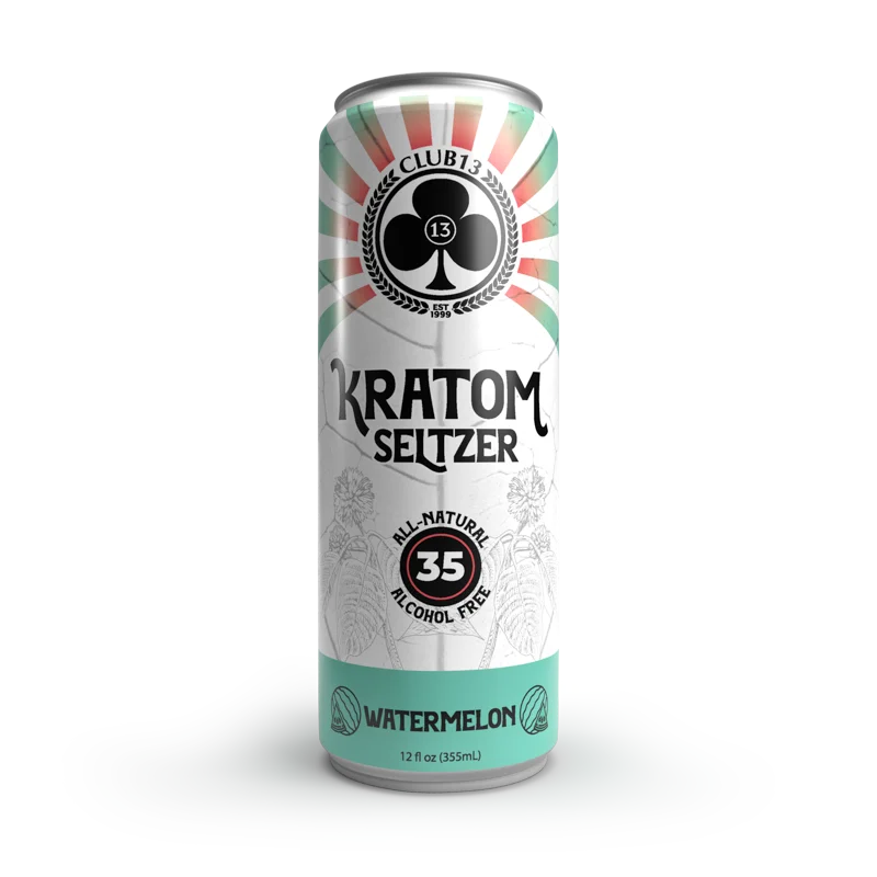Club 13 Kratom Seltzer 35MIT 12oz - Watermelon
