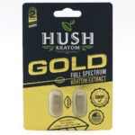 HUSH GOLD Kratom Extract Capsules, 2ct