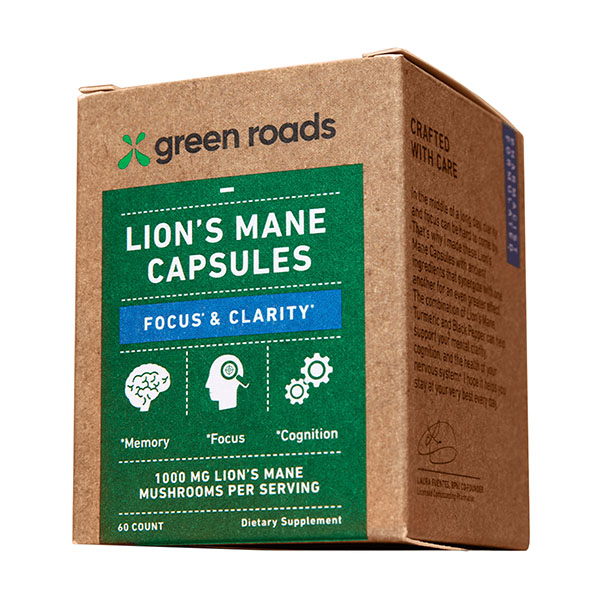 Green Roads Lion's Mane Focus & Clarity Mushroom Capsules