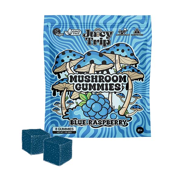 Juicy Trip - Mushroom Gummies - Blue Raspberry
