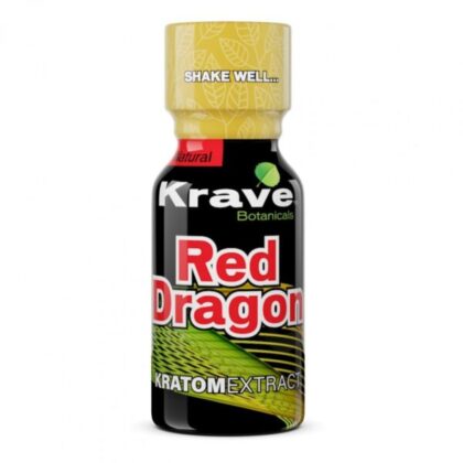 Krave Red Dragon Kratom Extract Shot, 100mg, 10mL