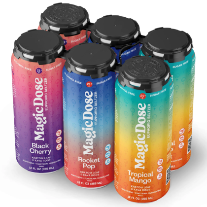 Magic Dose Euphoric Seltzers (Kratom Leaf + Kava Root) 12 oz