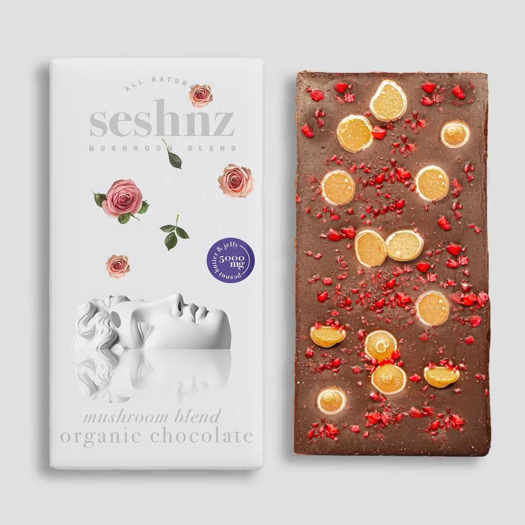 seshnz organic mushroom chocolate bar