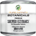 Pure Infinity Kratom Extract Silver Maeng Da Tablets 10ct