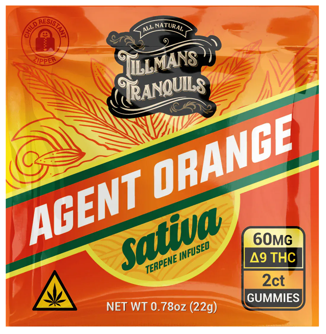 Single Pack of Tillmans 60mg THC Gummy 2 Pack