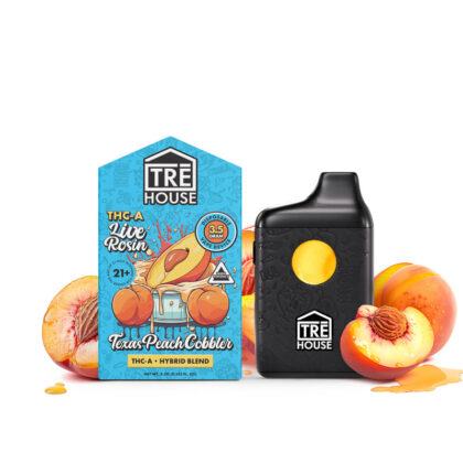 Texas Peach Cobbler - Live Rosin Hybrid THC-A Vape Pen - 3.5g