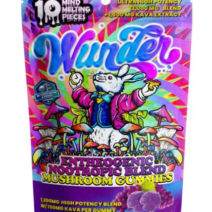 Wunder High Potency Entheogenic Mushroom + Kava Gummies - Grape