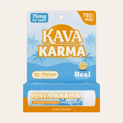 Real Botanicals Kava Karma Tablets 75mg Mango Chewables