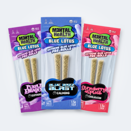 Mental Health Blue Lotus Pre-Rolls 1.5g x2ct