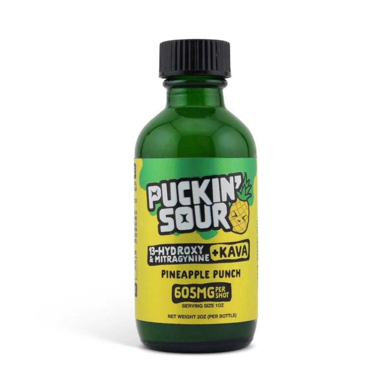 Puckin Sour 13-Hydroxy Kratom and Kava Shot 605mg 59mL